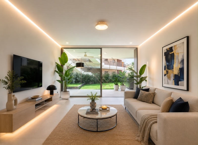 Prodej apartmánu 3+kk se zahradou, dvě parkovací stání, Málaga, Španělsko