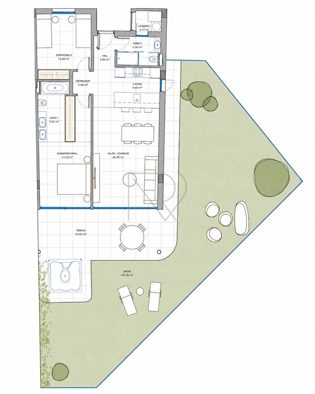 Prodej apartmánu 3+kk se zahradou, dvě parkovací stání, Málaga, Španělsko