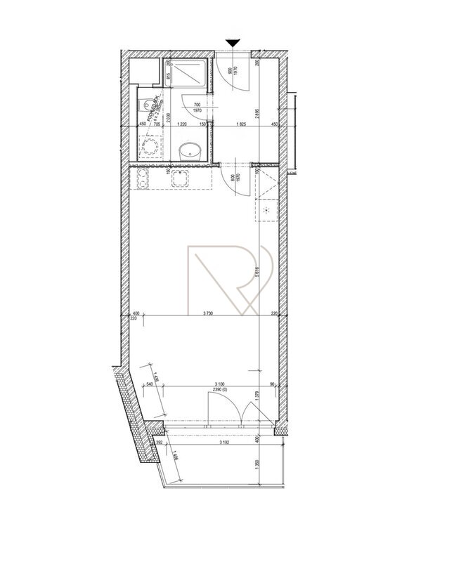 Pronájem bytu 1+kk s balkonem 41 m2, Gerstelova, Praha 9 - Vysočany