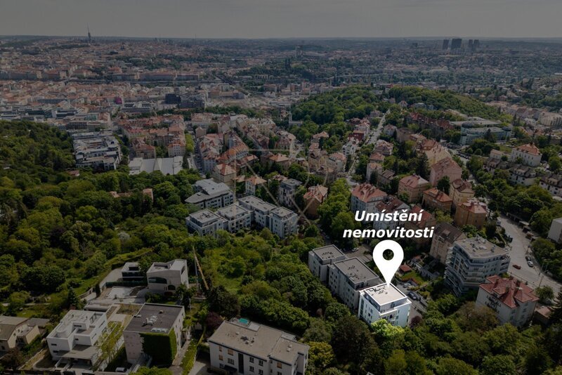 Prodej bytu 4+kk s velkou terasou, lodžií a dvě garážová stání, U Nikolajky, Praha 5 - Smíchov